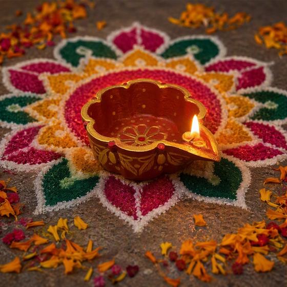 Diya, Rangoli