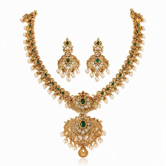 Necklace set, White hero